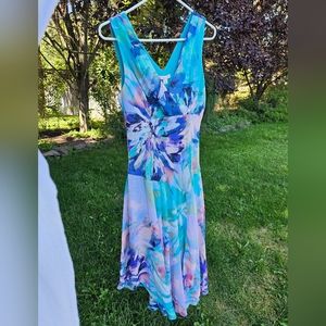 Women Watercolor Floral Dress